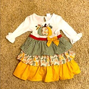 Toddler girls fall pumpkin dress